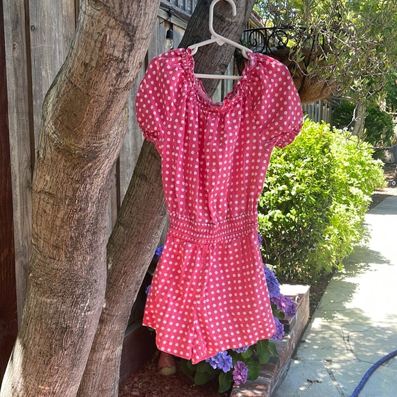 Gap Kids Pink Polka-Dot Romper (size medium) - Picture 1 of 1